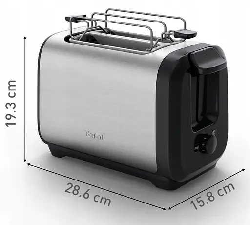 Тостер Tefal Subito 1100 Вт розморожування щипці нерж. сталь чорний - фото 9