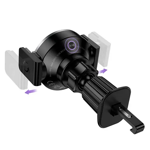 Автодержатель Hoco HW35 магнитный с беспроводной зарядкой черный - фото 6