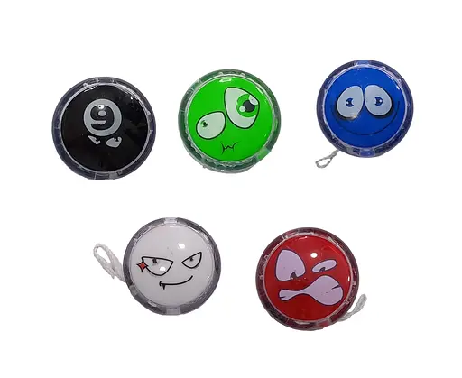 Йо-йо M 2875 5,5см, на мотузці, світло, на батарейці, в пакеті (6903152838016) МІКС - фото 1