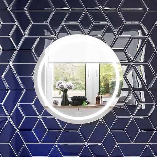 Дзеркало універсальне з контурним LED-підсвічуванням Am.Pm X-Joy сенсорне кругле 65 см срібло M85AMOX0651WG38 - фото 2