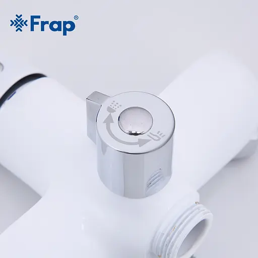 F2234 Змішувач для ванни довгий гусак білий Ø35 Frap 1/10 Білий - фото 7