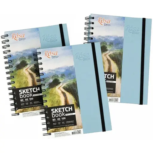 Блокнот на спирали Rosa Studio A5 (14.8х21см) 100г/м2 80л голубой - фото 3