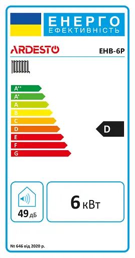 ARDESTO Настінний електричний одноконтурний котел з насосом, EHB-6P - фото 16