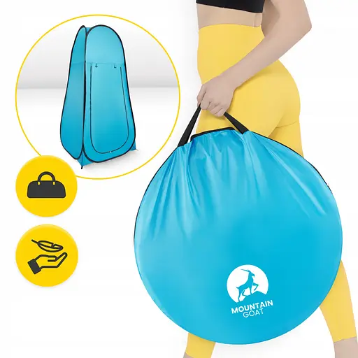 Намет туалет-душ, переодягальня Mountain Goat Pop-Up 200 x 110 x 110 см саморозкладний Sky Blue (P-5905973401456) - фото 7