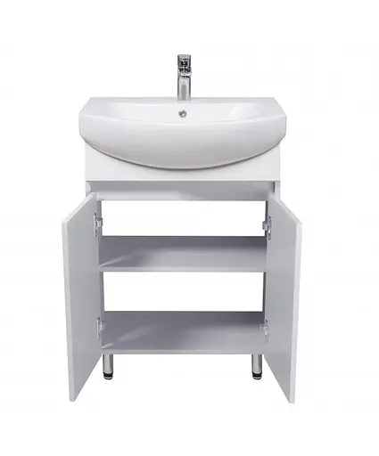 Тумба Мойдодир Temp 60 підлогова з умивальником Runa 60 Білий - фото 4