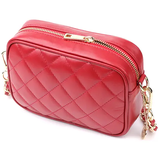 Сумка Tony Perotti в ромбы из натуральной кожи 18.5х13.5х6 см sum0027527 - фото 2