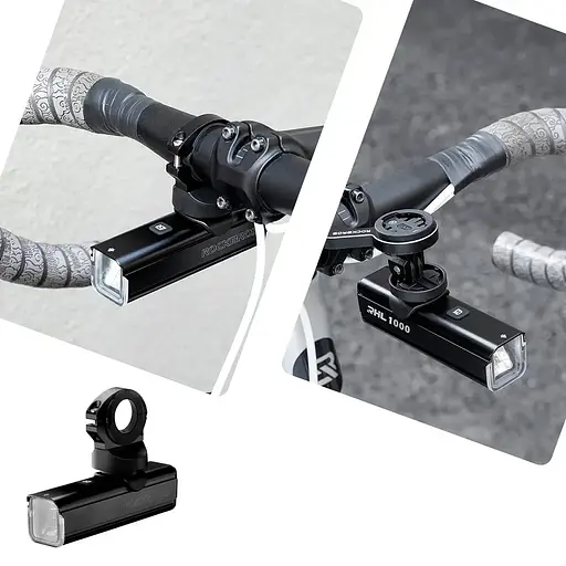 Велосипедна фара RockBros RHL1000 4500 mAh 1000 люменів, чорний - фото 2