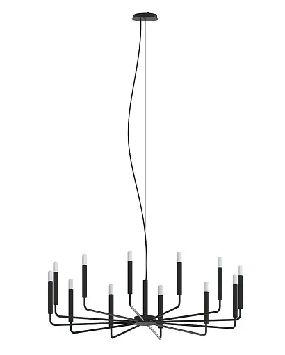Підвісний світильник, люстра Nowodvorski 11464 Orto XII B E14 12x10W IP20 чорний - фото 1