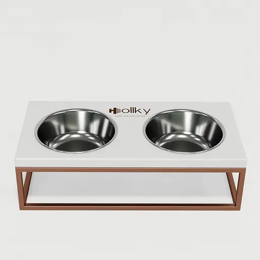 Hollky Base M — миски на підставці для середніх собак та великих котів (2 × 0,95 л) - фото 6