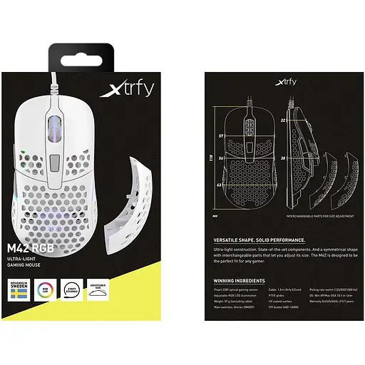 Мышь Xtrfy M42 RGB White (XG-M42-RGB-WHITE) [151002] - фото 10