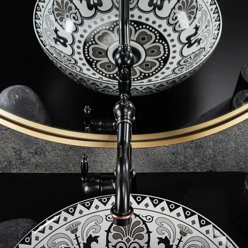 Умивальник Rea Etno накладний REA-U7500, Цветной - фото 3