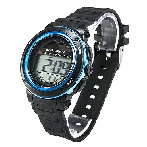 Чоловічий спортивний годинник Skmei 1096 із сонячною батареєю (Синій) - фото 7