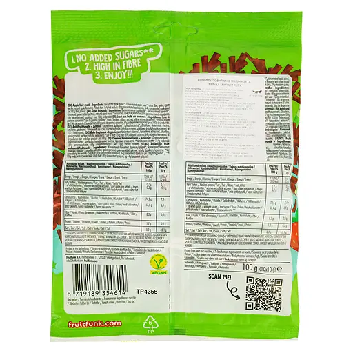 Жевательные конфеты Fruit Funk Fruit Bites Strawberry & Apple 100 г - фото 2