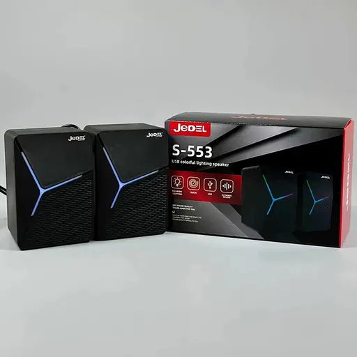 Настільні колонки Jedel S-553 з LED підсвічуванням 2x3W чорний - фото 2