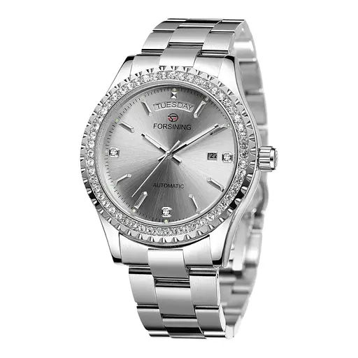 Наручний годинник чоловічий 6919 Silver-Silver Forsining acs0031381 - фото 1