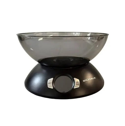 Кухонные настольные электронные весы Grunhelm KES-501SB для взвешивания продуктов с чашей до 5кг весы для дома Черный - фото 3