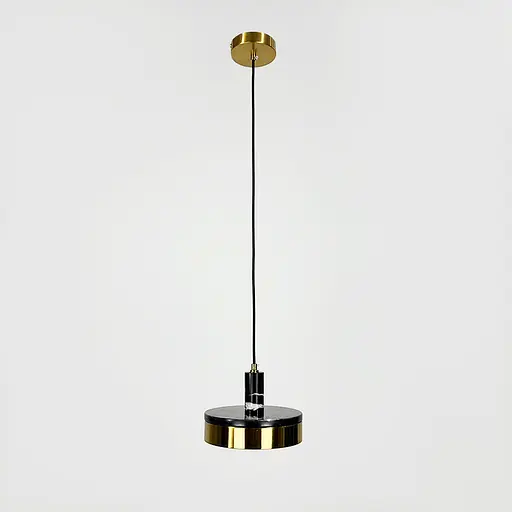 Чорний мармуровий підвіс із латунним корпусом Ø 20 см | Арт. SC 8/1 BK | Line F - фото 8