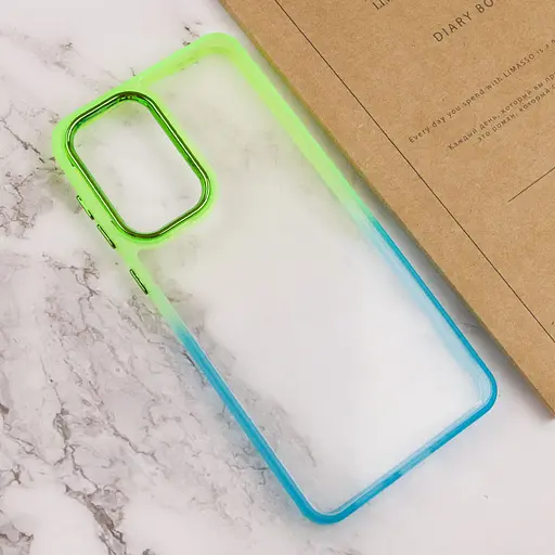 Чохол TPU+PC Fresh sip series для Xiaomi Redmi Note 11 Pro 4G/5G / 12 Pro 4G Бірюзовий / Лимонний - фото 3