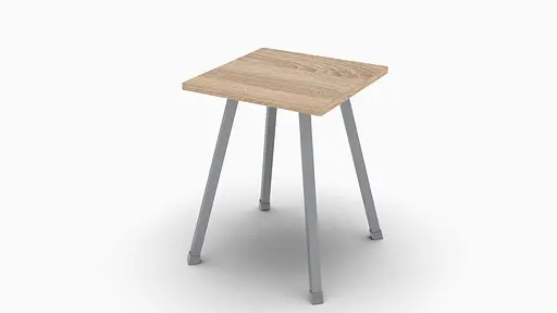 Табурет Ferrum-decor 430x320x320 Серый металл ДСП Дуб Сонома 16 мм (FRD-104646)