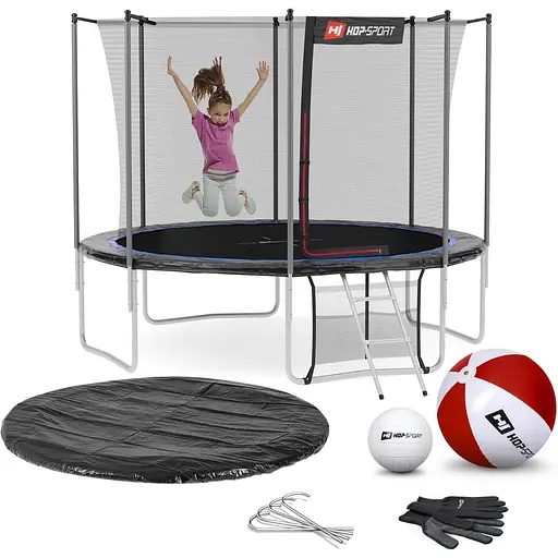 Батут Hop-Sport 10ft (305см) чорно-синій з внутрішньою сіткою (4 ноги) - фото 10