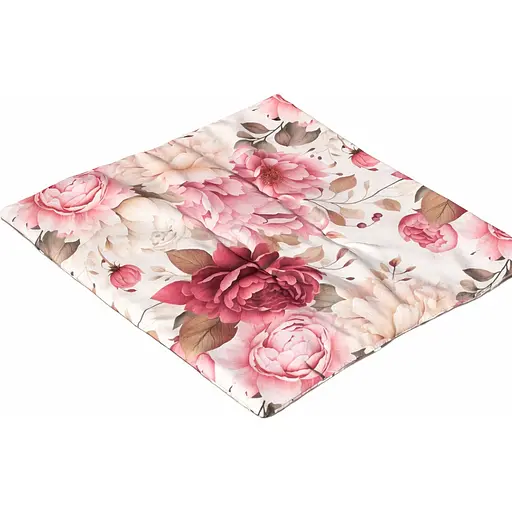 Водоотталкивающая подушка для стула с 3D принтом Танец пионов 40х40 см красная 10 шт.