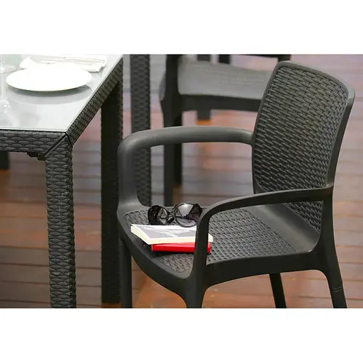 Стул садовый пластиковый Keter Bali серый - фото 3