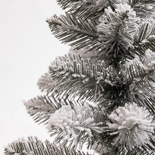 Штучна новорічна декоративна міні ялинка «Полонинська» зимова на дерев'яній підставці 45 см Lugi SOK-M-04-2 - фото 3