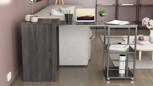 Стіл-тумба трансформер Смарт 2/2 Ferrum-decor 750x1450x600 Чорний метал ДСП Сосна Кембра 16 мм (FRD-105104) - фото 11