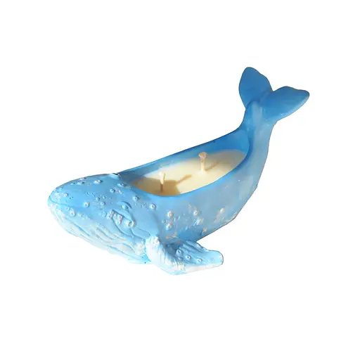 Ароматична свічка в гіпсовому кашпо "Кит" Spokiy SP2377 Синій 100 г - фото 1