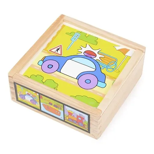 Игрушка для развития деревянные кубики в пенале IE141