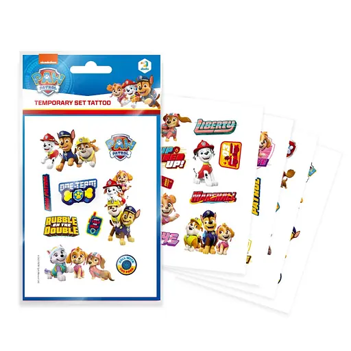 Набор детских временных татуировок Paw Patrol Команда 200435, 4 листа