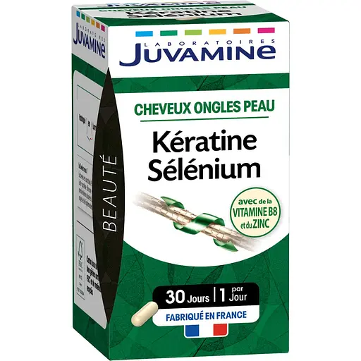 Натуральная добавка Juvamine Волосы, ногти, кожа Кератин + селен 30 капсул