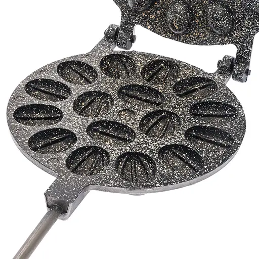 Орешница форма для выпечки печенья в виде орешков с антипригарным гранитным покрытием на 16 орехов, ХЕАЗ Черный 86245 - фото 10