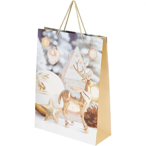Пакет подарунковий новорічний Олень YY050924 Різнокольоровий (NY) - фото 1