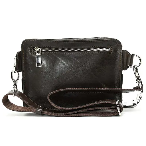 Жіноча шкіряна сумка-бананка Grande Pelle 20х15х7 см sum0026357 - фото 7