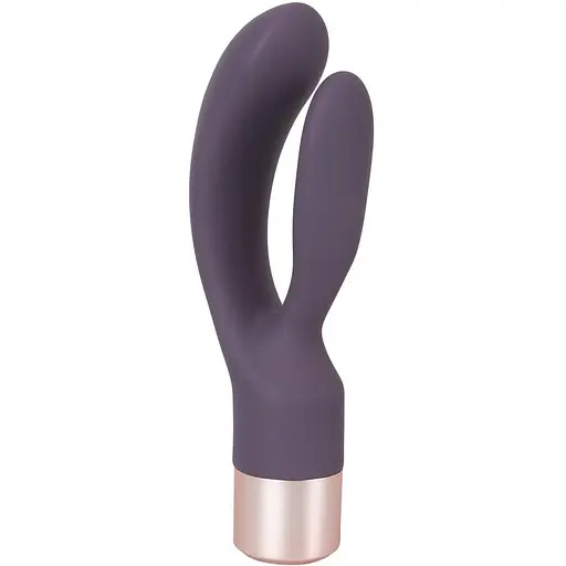 Вібратор-кролик Elegant Series Double Vibe 16 см фіолетовий
