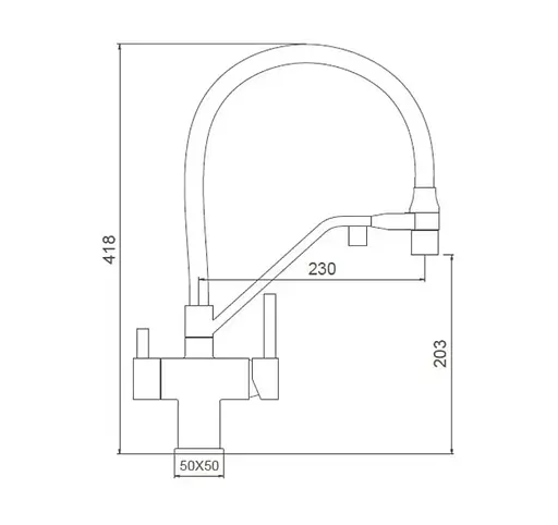 Змішувач для кухні Gappo з виходом для питної води, з гнучким виливом G4395-69 - фото 6