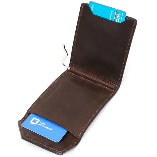 Шкіряний чоловічий гаманець Grande Pelle 10х8х0.5 см acs0026937 - фото 6