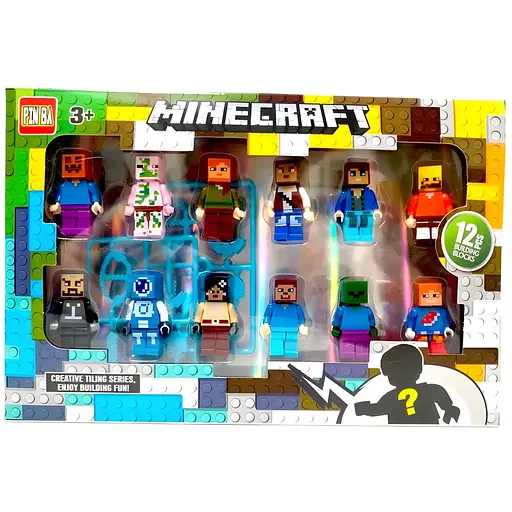 Набір фігурок Pin Ba Minecraft 12 шт. - фото 3