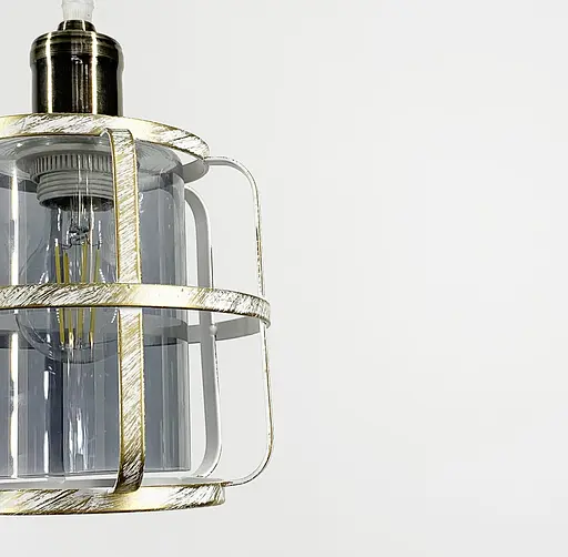 Світильник Loft в позолоченому каркасі Line.F Колір плафона Графітовий - фото 6