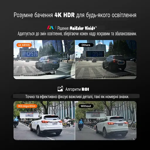 Відеореєстратор 70MAI Dash Cam 4K A810S-2 Set - фото 7