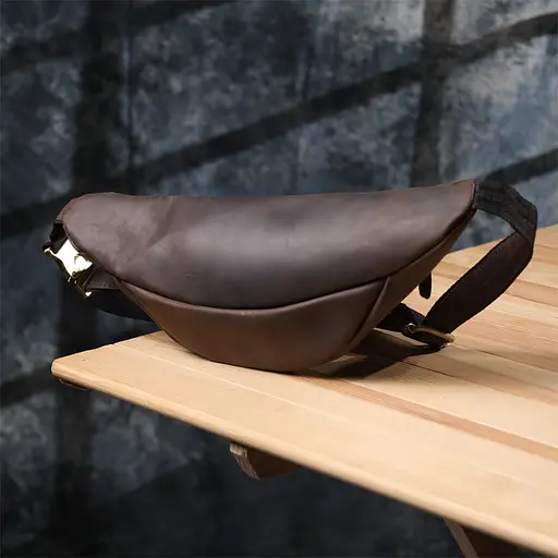 Добротна сумка бананка для чоловіків з натуральної шкіри вінтажної SHVIGEL 34х14х7 см sum0027447 - фото 20