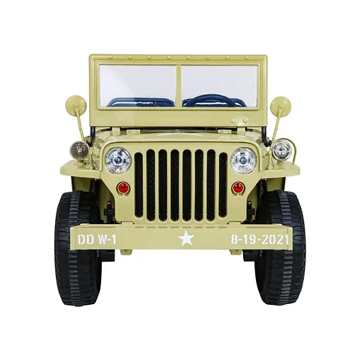 Електроавтомобіль військовий Ramiz Retro MP3 LED 12 В, зелений (PA.JH-101.ZIE) - фото 3