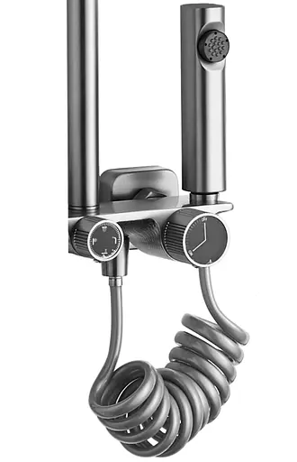 Душова система Rea Helix nikiel brushed з виливом REA-P6622, Нікель - фото 5