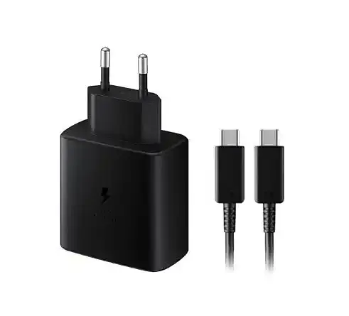Мережевий зарядний комплект Samsung 45W Compact Power Adapter (EP-T4510XBE) блок з кабелем C to C чорний - фото 2