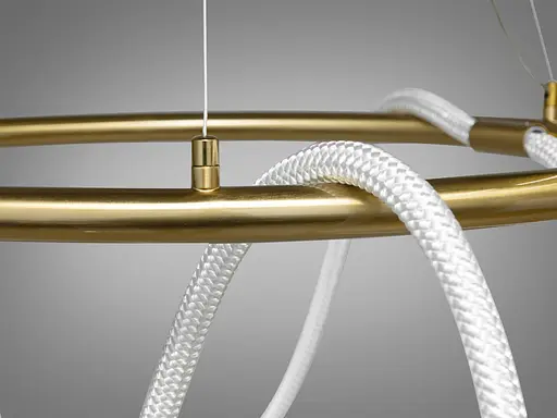 Сучасна новинка світлодіодна люстра до спальні шланг, 48W, бронза - фото 4