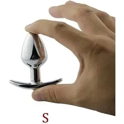 Анальна пробка якір SKN-MS135 з кристалом Pink (розмір S), Срібний /Світло-рожевий - фото 3