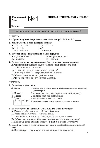 Рідна мова. Тематичний тестовий зошит. 9 клас - фото 3