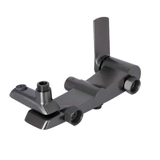 Душевая система универсальная Qtap Slavonice на три потребителя (с изливом) QTSLA111GMB45910 Gunmetal Black PVD, Шлифованный черный хром - фото 11