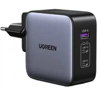 Адаптер питания зарядное устройство для Ugreen CD296 GaN 65 W Fast Charger (3-Port) (90409) - фото 1